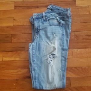 Ae midrise distressed jegging